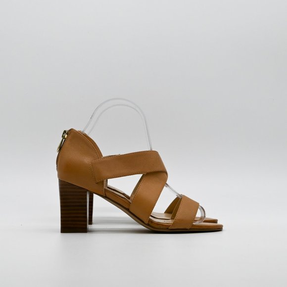 ADRIENNE VITTADINI Rowsey Block Heel Sandal Tan - Picture 2 of 7